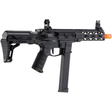 Lancer Tactical Gen 2 9mm Battle X CQB Carbine Airsoft AEG (Color: Black) + 4 Free Midcap Magazines