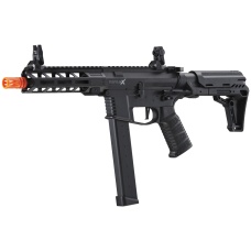 Lancer Tactical Gen 2 9mm Battle X CQB Carbine Airsoft AEG (Color: Black) + 4 Free Midcap Magazines