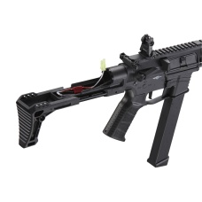 Lancer Tactical Gen 2 9mm Battle X CQB Carbine Airsoft AEG (Color: Black) + 4 Free Midcap Magazines