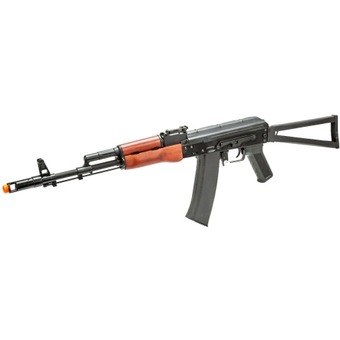 Lancer Tactical AK-Series AK-47N AEG Airsoft Rifle w/ Skeleton Folding Stock (Real Wood Furniture)