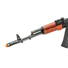 Lancer Tactical AK-Series AK-47N AEG Airsoft Rifle w/ Skeleton Folding Stock (Real Wood Furniture)