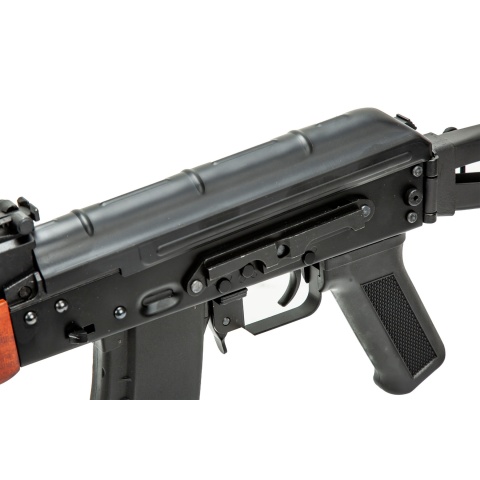 Lancer Tactical AK-Series AK-47N AEG Airsoft Rifle w/ Skeleton Folding Stock (Real Wood Furniture)