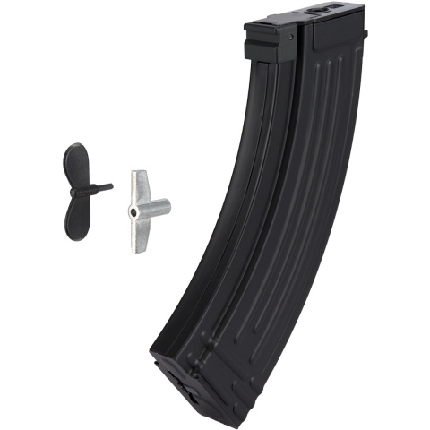 Lancer Tactical AK47 Airsoft AEG Rifle w/ Folding Stock - (Black / Faux Wood)