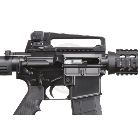 Lancer Tactical Airsoft M4A1 RIS Gas Rifle Blowback by Golden Eagle - (Black)