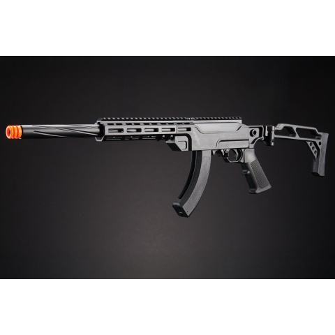 SEAL Airsoft KC02 Long Barrel Folding Stock Gas Blowback Rifle - (Black)