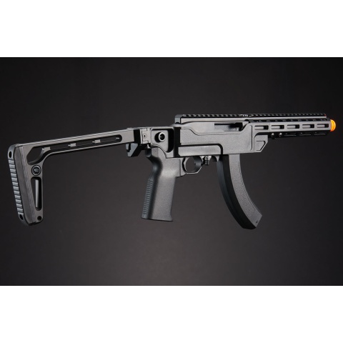SEAL Airsoft KC02 Short Barrel Folding Stock Gas Blowback Rifle w/ Mock Suppressor - (Black)