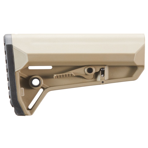 Lancer Tactical Adjustable NSR AEG Rifle Stock Without Buffer Tube - (Tan)
