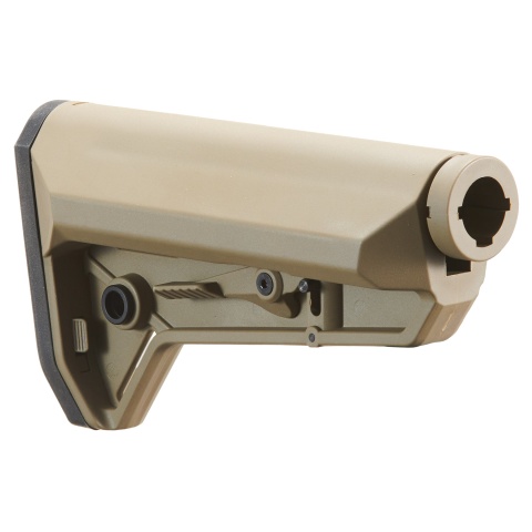 Lancer Tactical Adjustable NSR AEG Rifle Stock With Buffer Tube - (Tan)