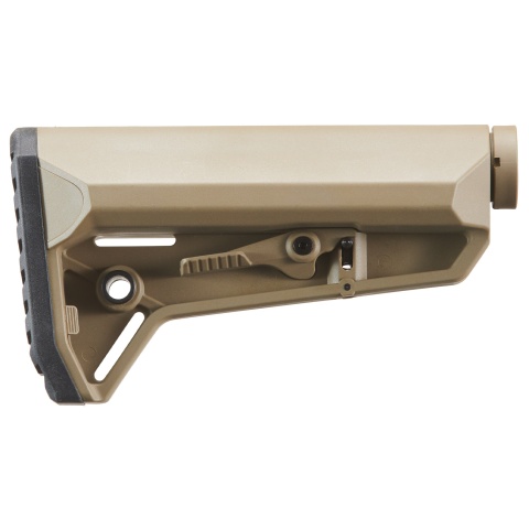 Lancer Tactical Adjustable NSR AEG Rifle Stock With Buffer Tube - (Tan)