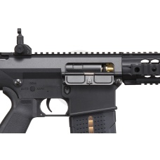 Lancer Tactical Battle X AEG Airsoft Rifle w/ SOPMOD Stock & Quad Picatinny Handguard - (Black)