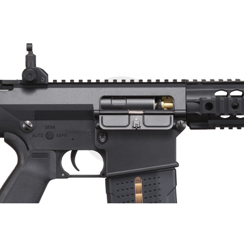 Lancer Tactical Battle X AEG Airsoft Rifle w/ SOPMOD Stock & Quad Picatinny Handguard - (Black)