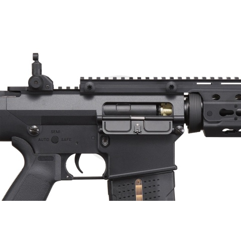 Lancer Tactical Battle X AEG Airsoft Rifle w/ PRS Precision Stock & Keymod Handguard - (Black)