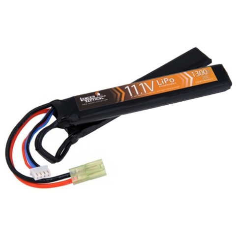 Lancer Tactical 11.1v 1300 mAh 20C Nunchuck Lipo Battery