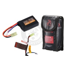 Lancer Tactical Airsoft 11.1V 1500 mAh 20C LIPO Flat AEG Battery