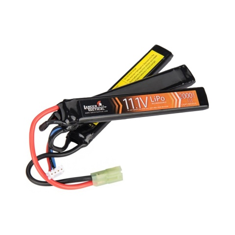 Lancer Tactical 15C 11.1V 2000 mAh Triple Butterfly LiPo Battery