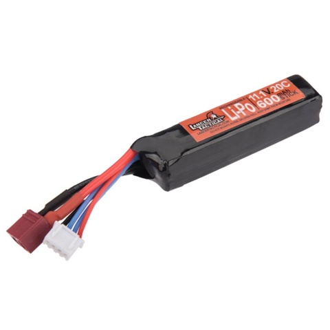 Lancer Tactical 11.1V 600 mAH 20C PDW Stick LiPo Battery (Deans connector)