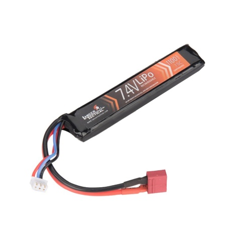 Lancer Tactical 7.4V 1100mAh 15C Stick Lipo Battery (Deans Connector)