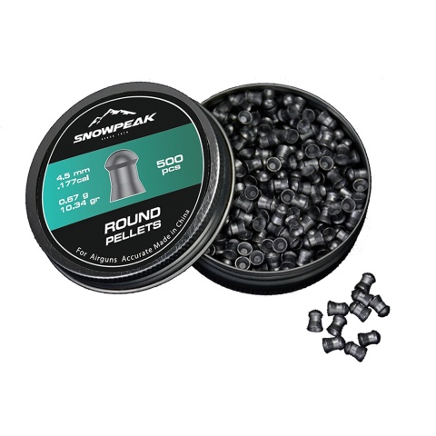 SnowPeak 500CT Round Heavy 4.5MM Caliber Air Gun Pellets (Round Head)