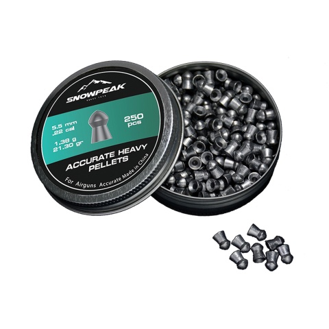 SnowPeak 250CT Accurate Heavy Pellet 5.5MM Caliber Air Gun Pellets (Dome Head)