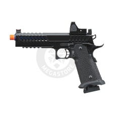 Lancer Tactical Knightshade Hi-Capa Gas Blowback Airsoft Pistol w/ Reflex Red Dot Sight - (Blue)