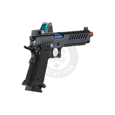 Lancer Tactical Knightshade Hi-Capa Gas Blowback Airsoft Pistol w/ Reflex Red Dot Sight - (Blue)