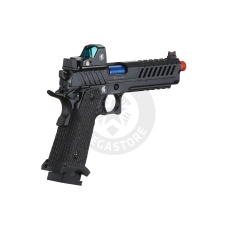 Lancer Tactical Knightshade Hi-Capa Gas Blowback Airsoft Pistol w/ Micro Red Dot Sight - (Blue)
