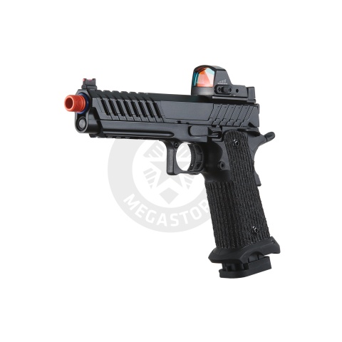 Lancer Tactical Knightshade Hi-Capa Gas Blowback Airsoft Pistol w/ Micro Red Dot Sight - (Blue)