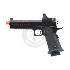 Lancer Tactical Knightshade Hi-Capa Gas Blowback Airsoft Pistol w/ Reflex Red Dot Sight - (Red)