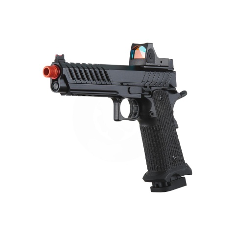 Lancer Tactical Knightshade Hi-Capa Gas Blowback Airsoft Pistol w/ Reflex Red Dot Sight - (Red)