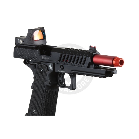 Lancer Tactical Knightshade Hi-Capa Gas Blowback Airsoft Pistol w/ Reflex Red Dot Sight - (Red)