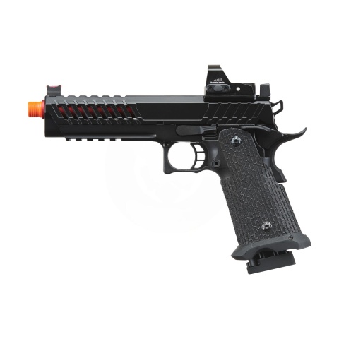 Lancer Tactical Knightshade Hi-Capa Gas Blowback Airsoft Pistol w/ Micro Red Dot Sight - (Red)