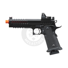 Lancer Tactical Knightshade Hi-Capa Gas Blowback Airsoft Pistol w/ Red Dot Sight - (Red)