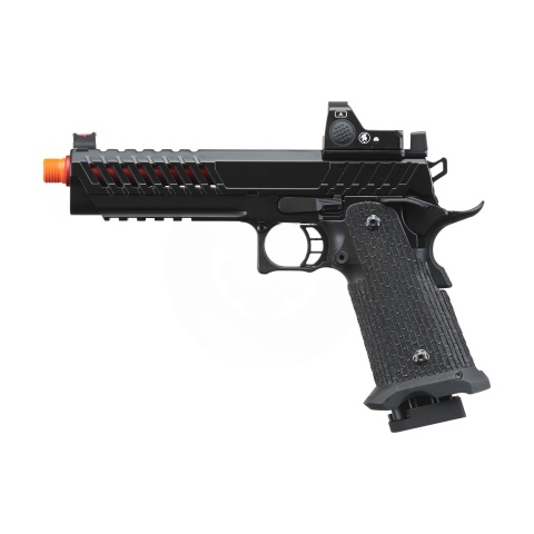 Lancer Tactical Knightshade Hi-Capa Gas Blowback Airsoft Pistol w/ Red Dot Sight - (Red)
