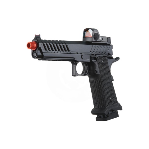 Lancer Tactical Knightshade Hi-Capa Gas Blowback Airsoft Pistol w/ Red Dot Sight - (Red)