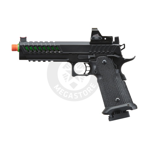Lancer Tactical Knightshade Hi-Capa Gas Blowback Airsoft Pistol w/ Micro Red Dot Sight - (Green)