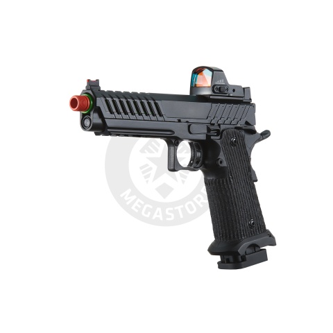 Lancer Tactical Knightshade Hi-Capa Gas Blowback Airsoft Pistol w/ Micro Red Dot Sight - (Green)