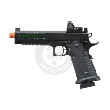 Lancer Tactical Knightshade Hi-Capa Gas Blowback Airsoft Pistol w/ Red Dot Sight - (Green)