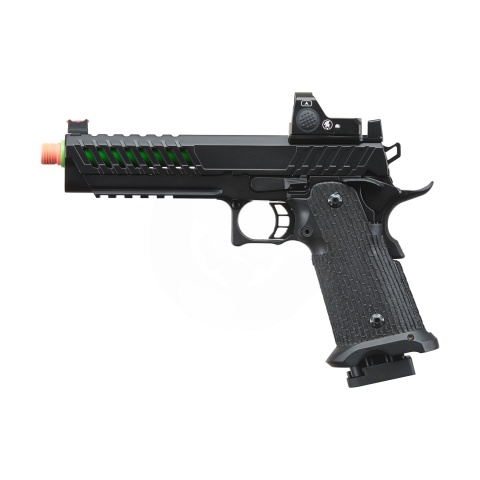 Lancer Tactical Knightshade Hi-Capa Gas Blowback Airsoft Pistol w/ Red Dot Sight - (Green)