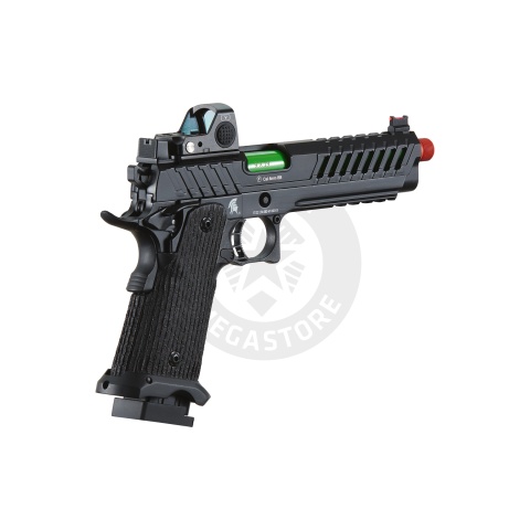 Lancer Tactical Knightshade Hi-Capa Gas Blowback Airsoft Pistol w/ Red Dot Sight - (Green)