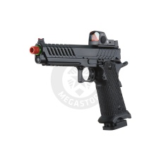 Lancer Tactical Knightshade Hi-Capa Gas Blowback Airsoft Pistol w/ Red Dot Sight - (Green)