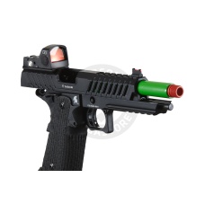 Lancer Tactical Knightshade Hi-Capa Gas Blowback Airsoft Pistol w/ Red Dot Sight - (Green)