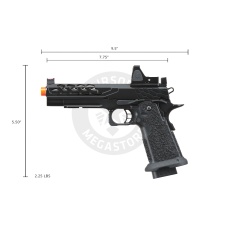Lancer Tactical Stryk Hi-Capa 5.1 Gas Blowback Airsoft Pistol w/ Reflex Red Dot Sight - (Black)