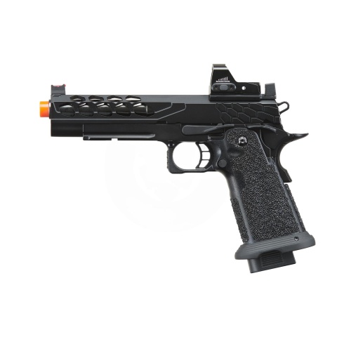 Lancer Tactical Stryk Hi-Capa 5.1 Gas Blowback Airsoft Pistol w/ Micro Red Dot Sight - (Black)