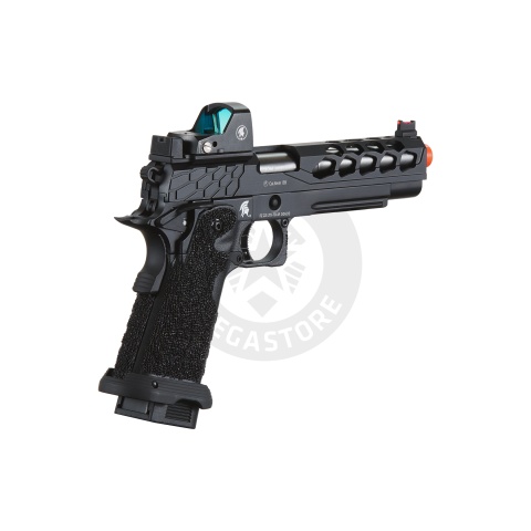 Lancer Tactical Stryk Hi-Capa 5.1 Gas Blowback Airsoft Pistol w/ Micro Red Dot Sight - (Black)