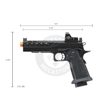 Lancer Tactical Stryk Hi-Capa 5.1 Gas Blowback Airsoft Pistol w/ Micro Red Dot Sight - (Black)