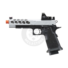 Lancer Tactical Stryk Hi-Capa 5.1 Gas Blowback Airsoft Pistol w/ Micro Red Dot Sight - (Black & Silver)