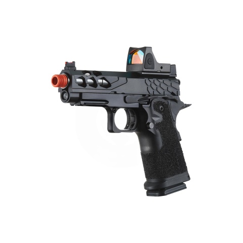 Lancer Tactical Stryk Hi-Capa 4.3 Gas Blowback Airsoft Pistol w/ Reflex Red Dot Sight - (Black)
