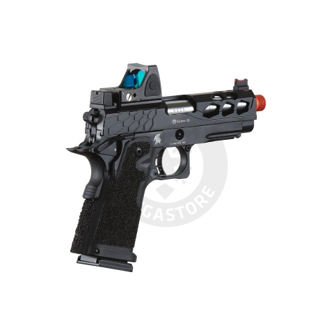 Lancer Tactical Stryk Hi-Capa 4.3 Gas Blowback Airsoft Pistol w/ Reflex Red Dot Sight - (Black)