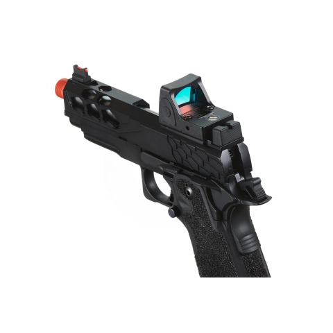 Lancer Tactical Stryk Hi-Capa 4.3 Gas Blowback Airsoft Pistol w/ Reflex Red Dot Sight - (Black)