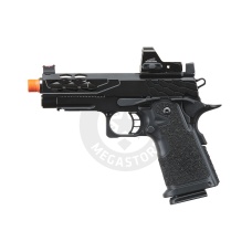 Lancer Tactical Stryk Hi-Capa 4.3 Gas Blowback Airsoft Pistol w/ Micro Red Dot Sight (Black)